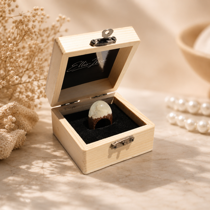 Ellio Isso "Arctic Crown" – Handcrafted Ice Crystal and Pure Strength Ring