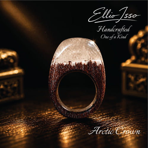 Ellio Isso "Arctic Crown" – Handcrafted Ice Crystal and Pure Strength Ring