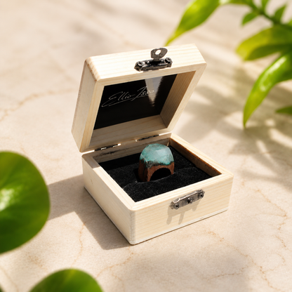 Ellio Isso "Emerald Horizon" – Handcrafted Pure Nature and New Beginnings Ring